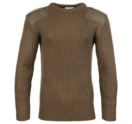 Fort Crew Neck Combat Jumper -OLIVE - Borderland Muff