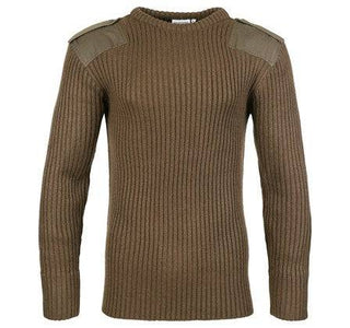Fort Crew Neck Combat Jumper -OLIVE - Borderland Muff