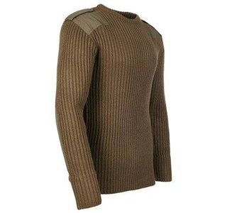 Fort Crew Neck Combat Jumper -OLIVE - Borderland Muff