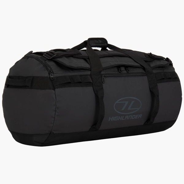 Highlander Storm Water Resistant PVC Kitbag - 90L-BLACK - Borderland Muff