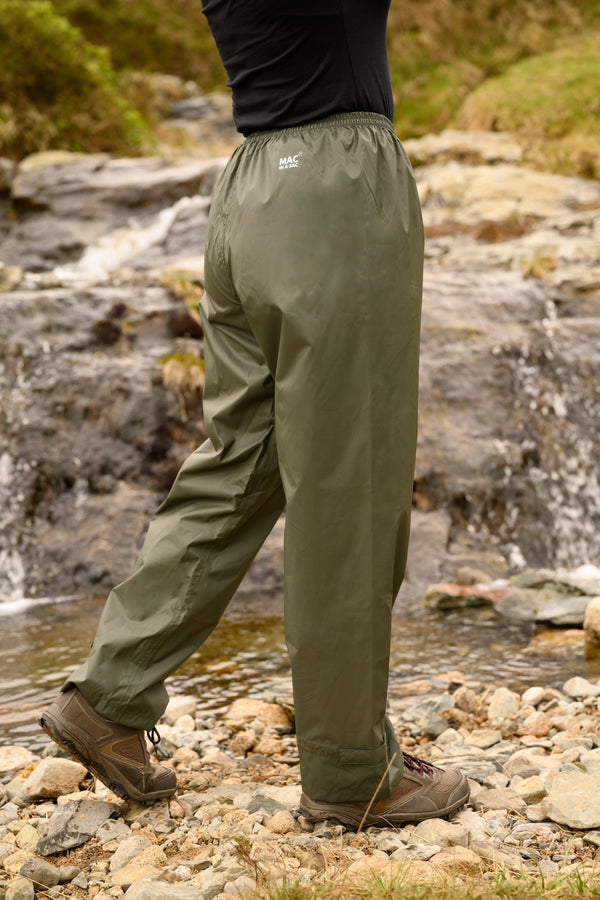 Mac in a Sac Adults Waterproof Breathable Windproof Packable Overtrousers-KHAKI - Borderland Muff