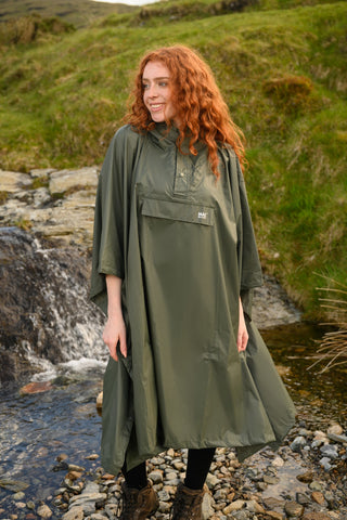 Mac in a Sac Adults Waterproof Breathable Windproof Unisex Packable Poncho-KHAKI - Borderland Muff