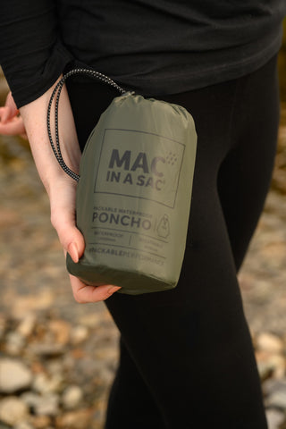 Mac in a Sac Adults Waterproof Breathable Windproof Unisex Packable Poncho-KHAKI - Borderland Muff