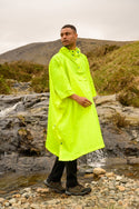 Mac in a Sac Adults Waterproof Breathable Windproof Packable Poncho-NEON YELLOW - Borderland Muff