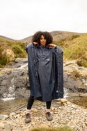 Mac in a Sac Adults Waterproof Breathable Windproof Unisex Packable Poncho-NAVY - Borderland Muff