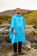 Mac in a Sac Adults Waterproof Breathable Windproof Unisex Packable Poncho-NEON BLUE - Borderland Muff