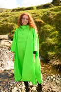 Mac in a Sac Adults Waterproof Breathable Windproof Packable  Poncho-NEON GREEN - Borderland Muff