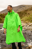 Mac in a Sac Adults Waterproof Breathable Windproof Packable  Poncho-NEON GREEN - Borderland Muff