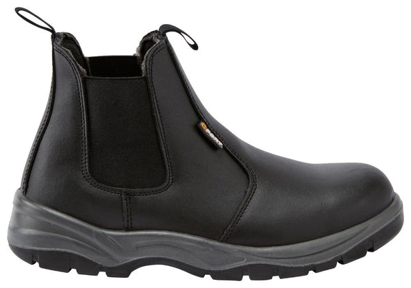 Fort Nelson FF103 Slip On Leather Safety Boot-BLACK - Borderland Muff