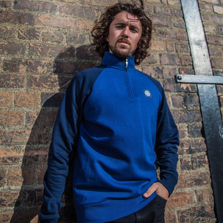 Mineral Gazi Quarter Zip Fleece-BLUE - Borderland Muff