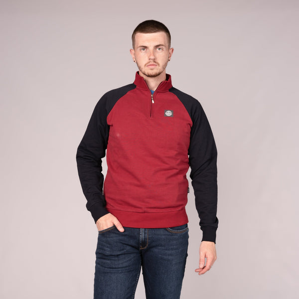 Mineral Gazi Quarter Zip Fleece-BURGUNDY - Borderland Muff