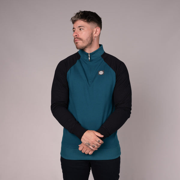 Mineral Gazi Quarter Zip Fleece-TEAL - Borderland Muff