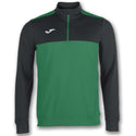 JOMA Mens Winner II 2 Tone Half Zip Sweatshirt-GREEN - Borderland Muff