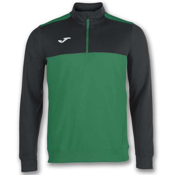 JOMA Mens Winner II 2 Tone Half Zip Sweatshirt-GREEN - Borderland Muff