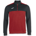 JOMA Mens Winner II 2 Tone Half Zip Sweatshirt-RED BLACK - Borderland Muff