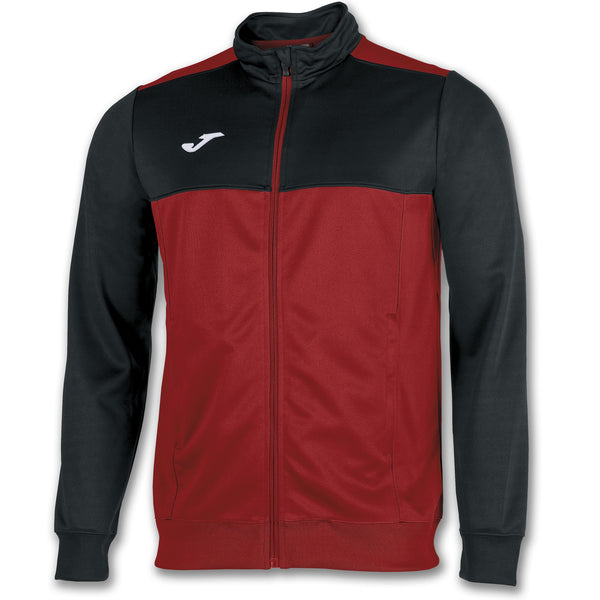 JOMA Mens Winner II 2 Tone Fill Zip Jacket-RED BLACK - Borderland Muff
