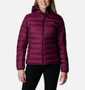 Columbia Ladies Lake 22 Short Hooded Down Jacket-BERRY - Borderland Muff