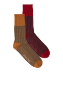 Jack & Jones JACTWISTED Socks 2 Pack-CHESTNUT - Borderland Muff