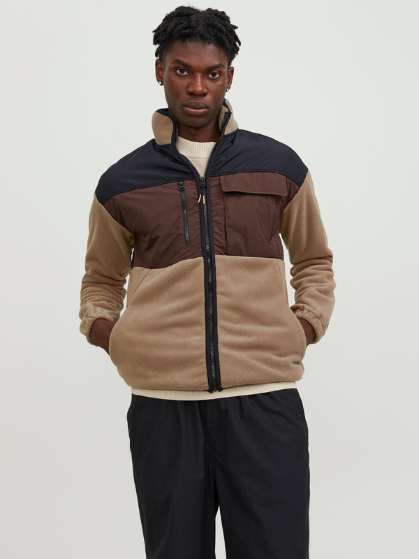 Jack & Jones Landscape Full Zip High Neck Fleece-DARK MOUNTAI - Borderland Muff