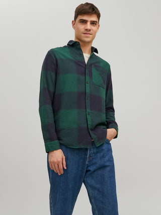 Jack & Jones Owen Long Sleeve Check Comfort Shirt-TREKKING - Borderland Muff
