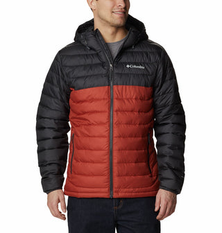 Columbia Mens Powder Lite Hooded Jacket-RED - Borderland Muff