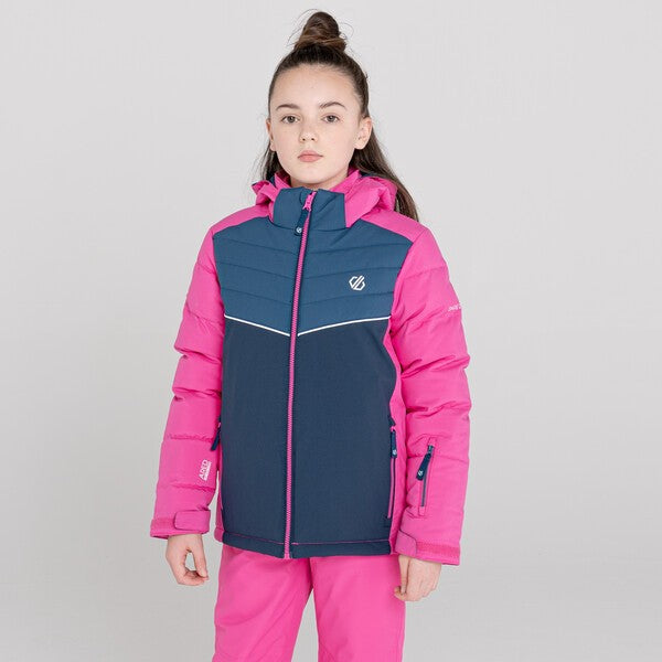 Dare2b Kids Cheerful Waterproof  Ski Jacket-RASPBERRY - Borderland Muff