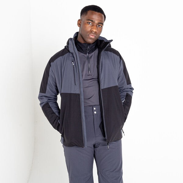 Dare2b Mens Emulate Waterproof Ski Jacket-BLACK EBONY - Borderland Muff