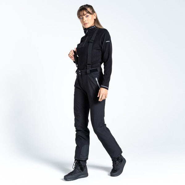 Dare2b Ladies Effused Short Leg Waterproof Salopettes-BLACK - Borderland Muff