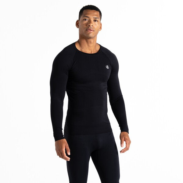 Dare2b Mens In The Zone Long Sleeved Base Layer Top-BLACK - Borderland Muff
