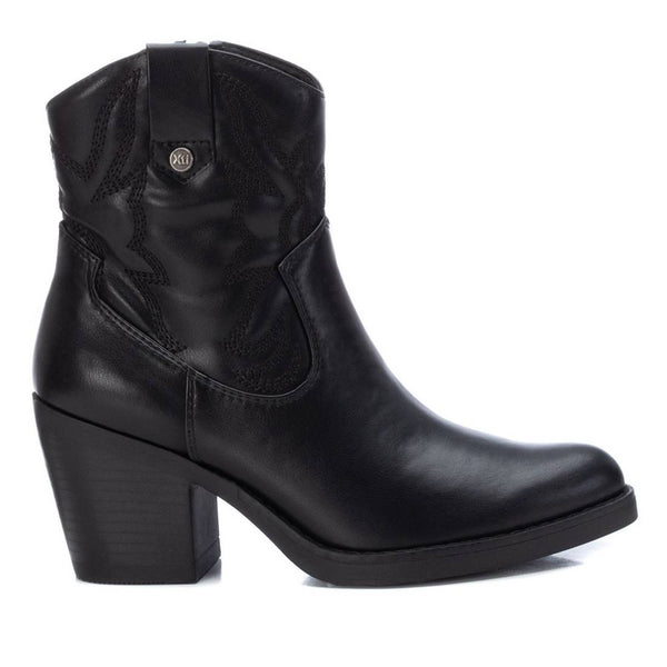 XTI 14199401 Ladies Ankle Boot-BLACK - Borderland Muff
