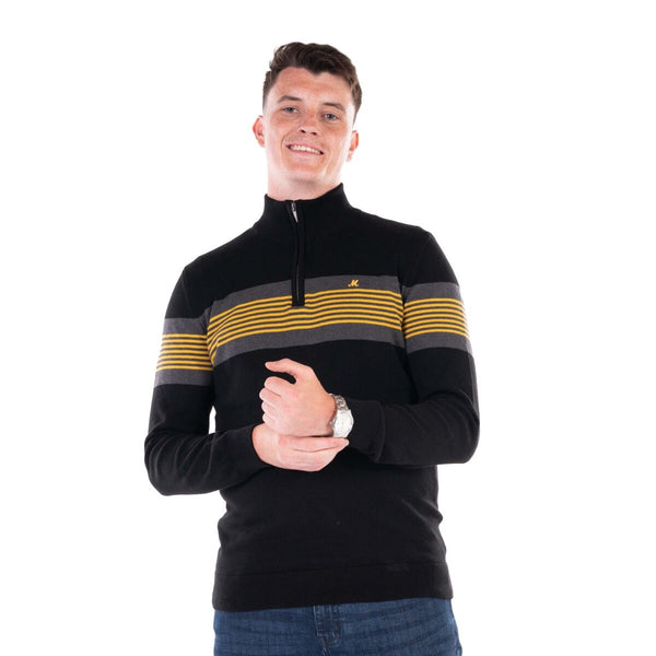 Mineral Mens George 1/4 Zip Pullover-BLACK - Borderland Muff