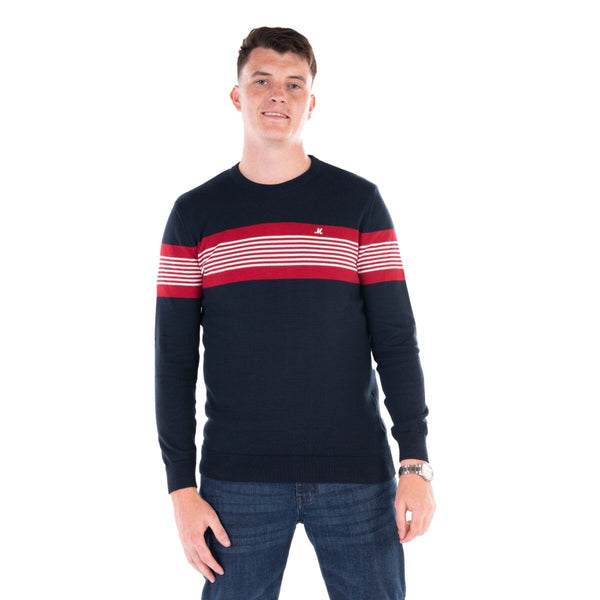 Mineral HARRISON Crew Neck Knit-NAVY - Borderland Muff