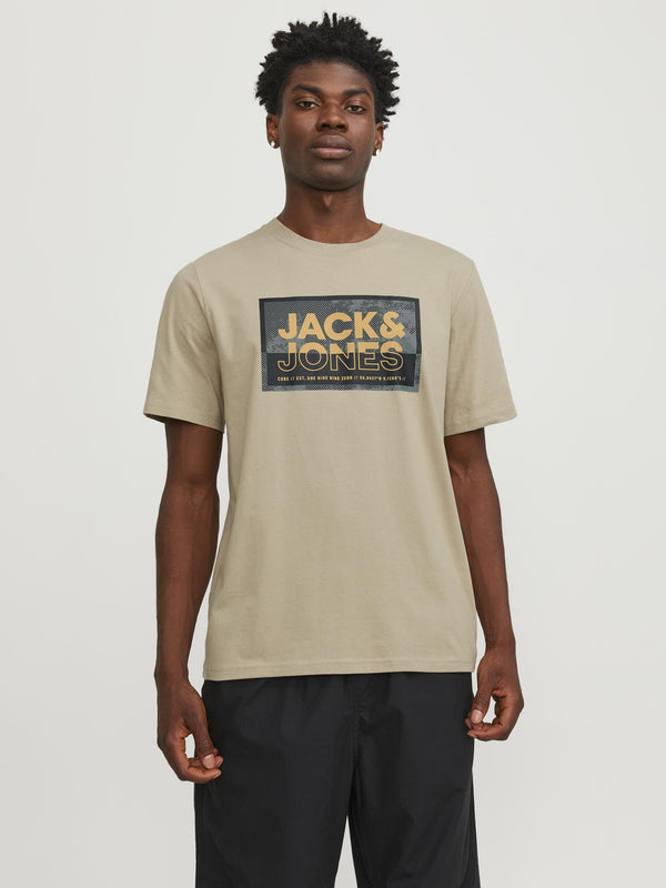 Jack & Jones Logan Short Sleeve Tee-CROCKERY - Borderland Muff