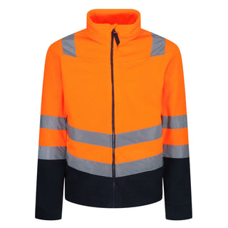 Regatta Pro Hi Vis 250 Anti-pull Full Zip Fleece-HIVIZ ORANVY - Borderland Muff