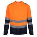 Regatta Pro Hi Vis Crew Neck Sweat Top TRF656-HIVIZ ORANVY - Borderland Muff