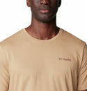 Columbia Mens North Cascade Comfort Stretch Logo Tee-YELLOW - Borderland Muff