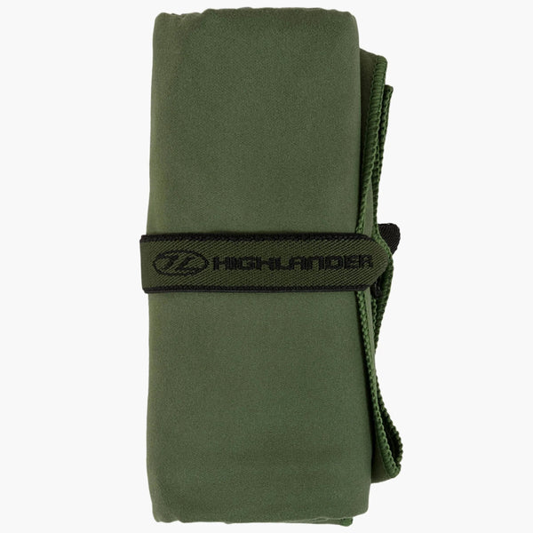 Highlander Compact Soft Microfibre Large Travel Towel With Stuffsack - Borderland Muff