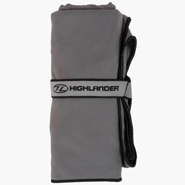 Highlander Compact Soft Microfibre Large Travel Towel With Stuffsack - Borderland Muff