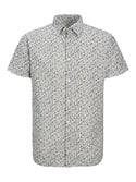 Jack & Jones Blasummer Print Short Sleeve Shirt-WHITE - Borderland Muff