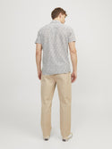 Jack & Jones Blasummer Print Short Sleeve Shirt-WHITE - Borderland Muff