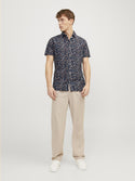Jack & Jones Blasummer Print Short Sleeve Shirt-NIGHT SKY - Borderland Muff