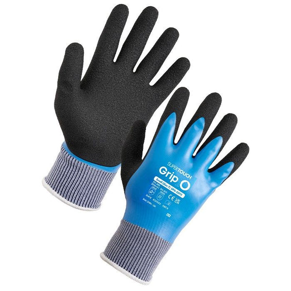 Supertouch Grip2-0 Water Resistant Work Gloves-BLUE - Borderland Muff