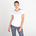 Dare2b Ladies Lightweight Wicking Vigilant Tee-WHITE - Borderland Muff