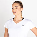 Dare2b Ladies Lightweight Wicking Vigilant Tee-WHITE - Borderland Muff