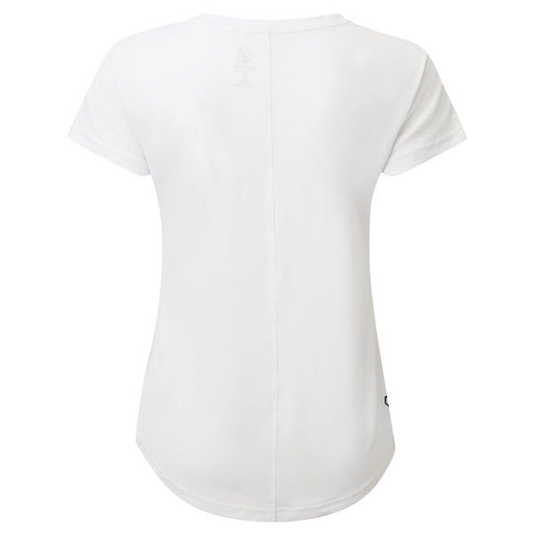 Dare2b Ladies Lightweight Wicking Vigilant Tee-WHITE - Borderland Muff