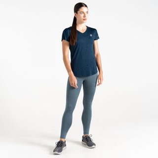 Dare2b Ladies Lightweight Wicking Vigilant Tee-DENIM BLUE - Borderland Muff
