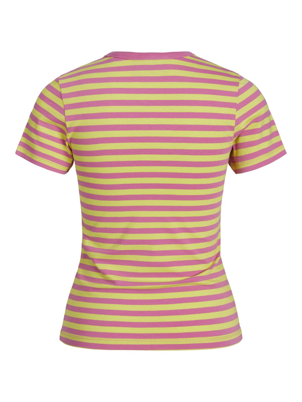 JJXX Gigi Stretch Fit Striped Tee -ROSE - Borderland Muff