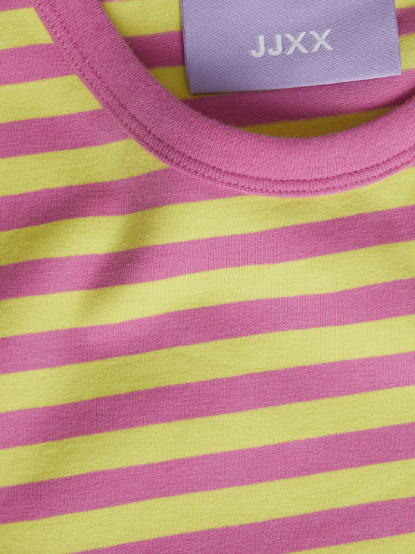 JJXX Gigi Stretch Fit Striped Tee -ROSE