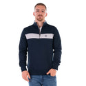 Mineral Mens Ruddock Regular Fit Quarter Zip Fleece-NAVY GREY - Borderland Muff
