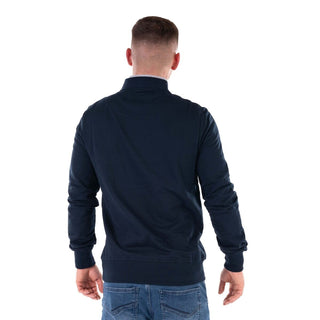 Mineral Mens Ruddock Regular Fit Quarter Zip Fleece-NAVY GREY